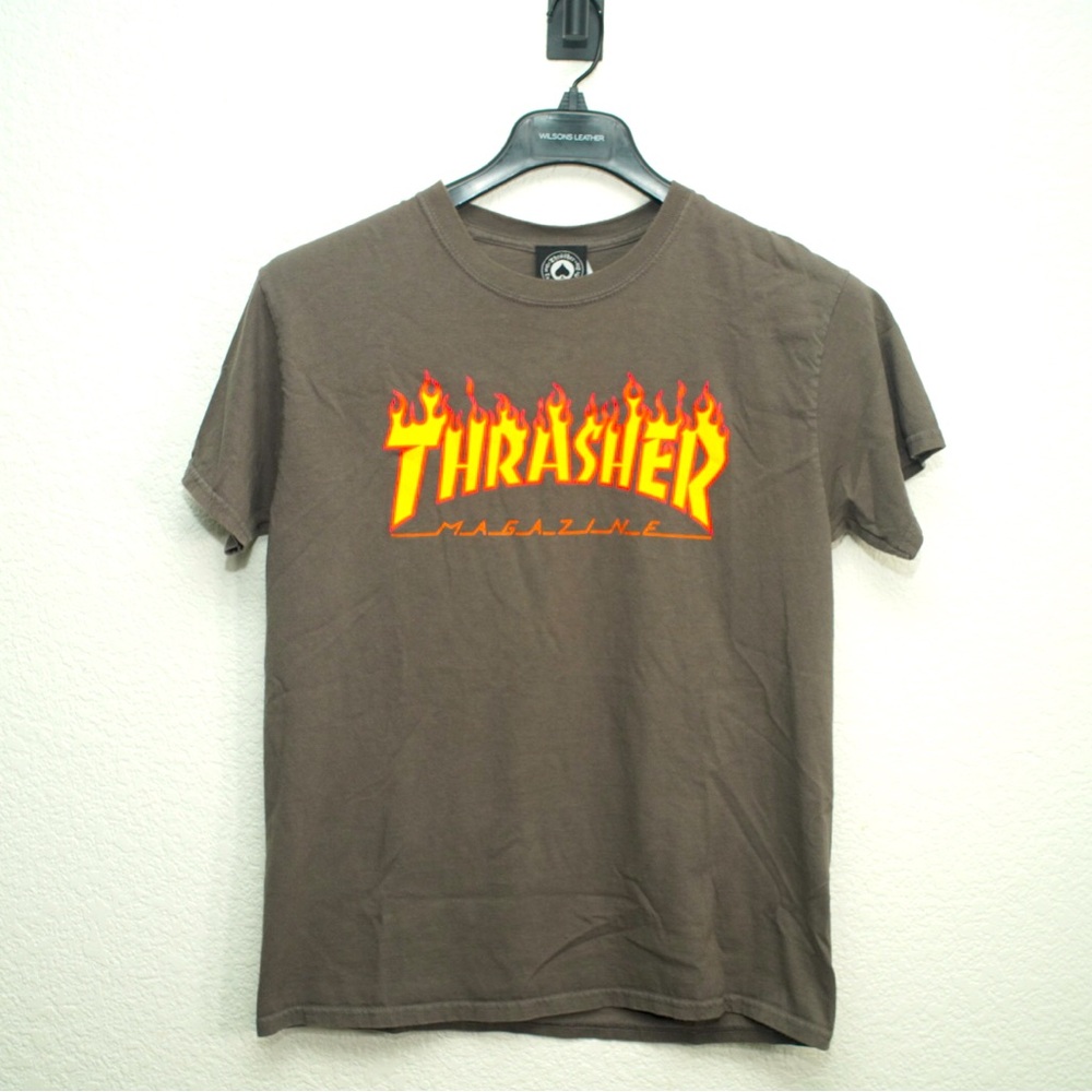 Thrasher Magazine T-Shirt Men's Medium Gray Shirt Vintage Skateboarding